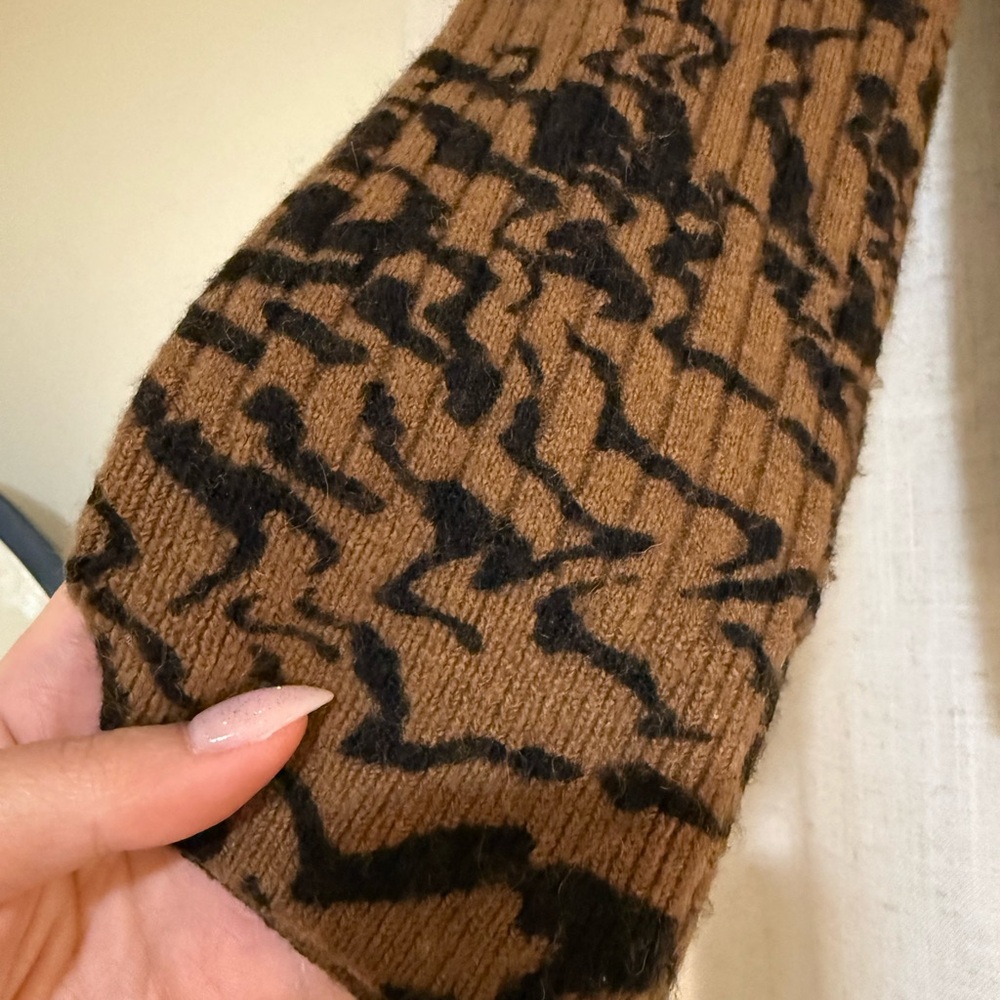 Madewell Tigerized Cameron Ribbed Cardigan Sweater - Picture 4 of 5